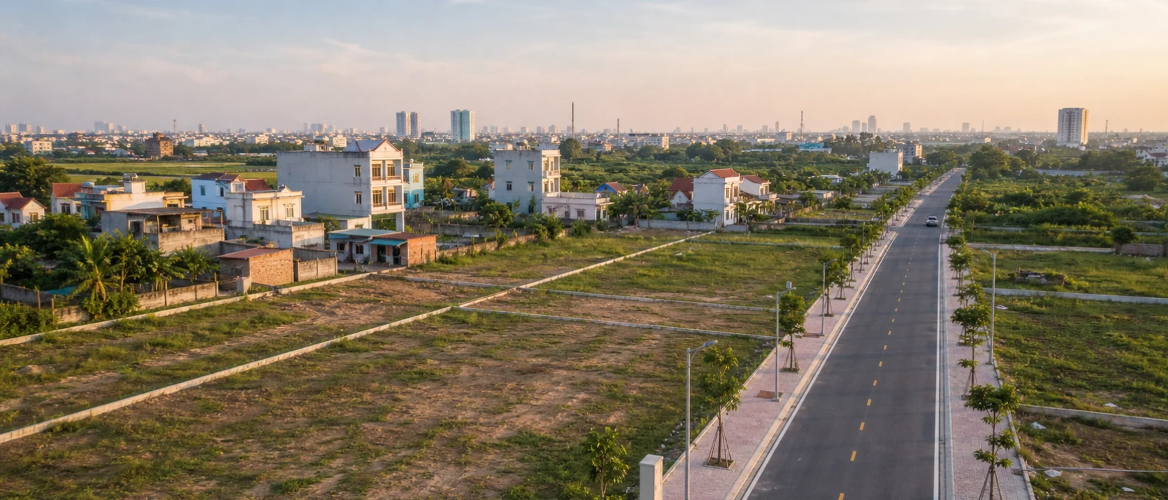 Khu đất nền ven đô có đường nội khu và dân cư hiện hữu