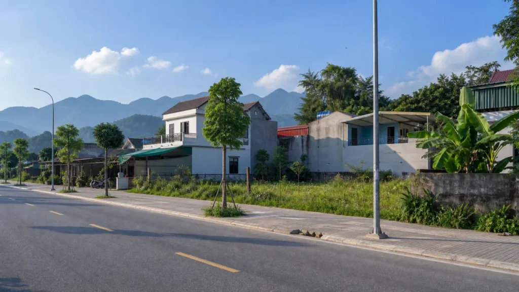 Nền mặt tiền đường 12m tại Lào Cai trong khu dân cư hiện hữu